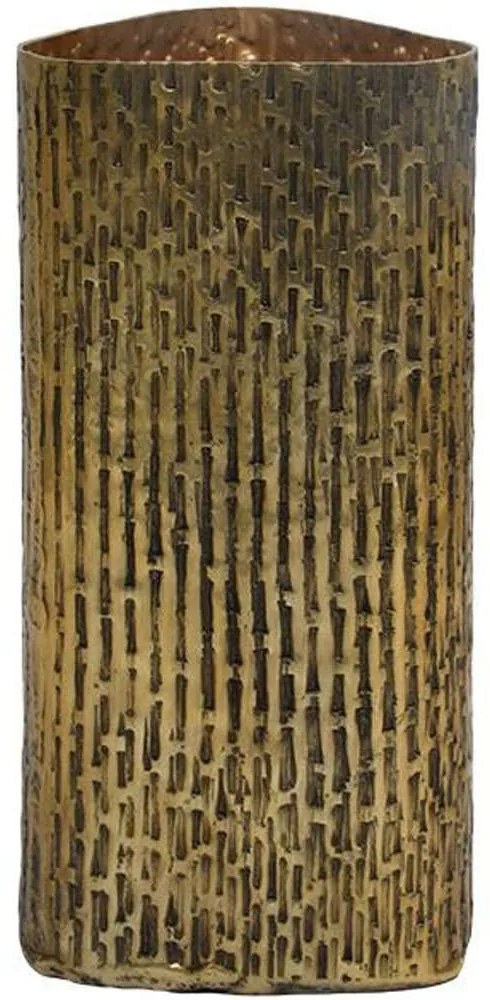 Βάζο Μεταλλικό 939-124-043 12x12x25cm Antique Gold Metal