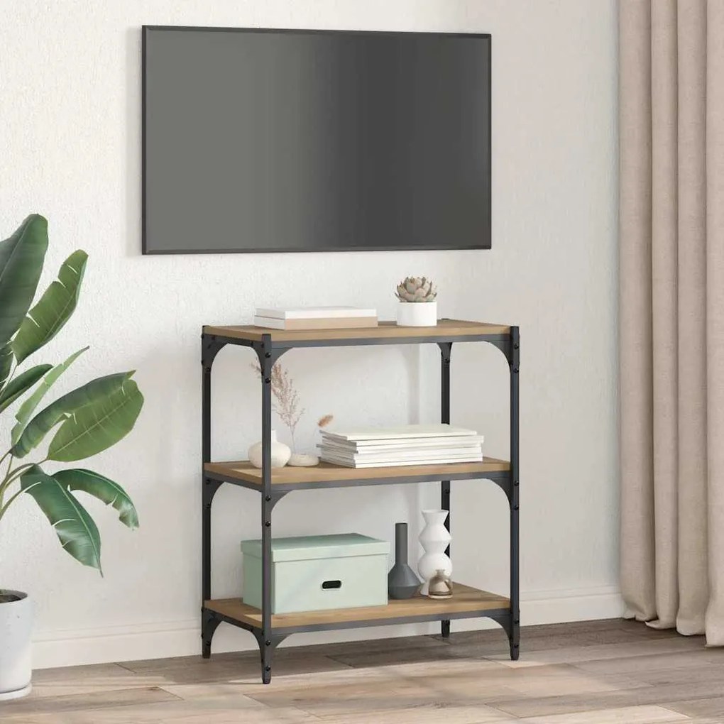 vidaXL Βιβλιοθήκη artisan δρυς 60 x 33 x 71 εκ Επεξεργασμένο ξύλο