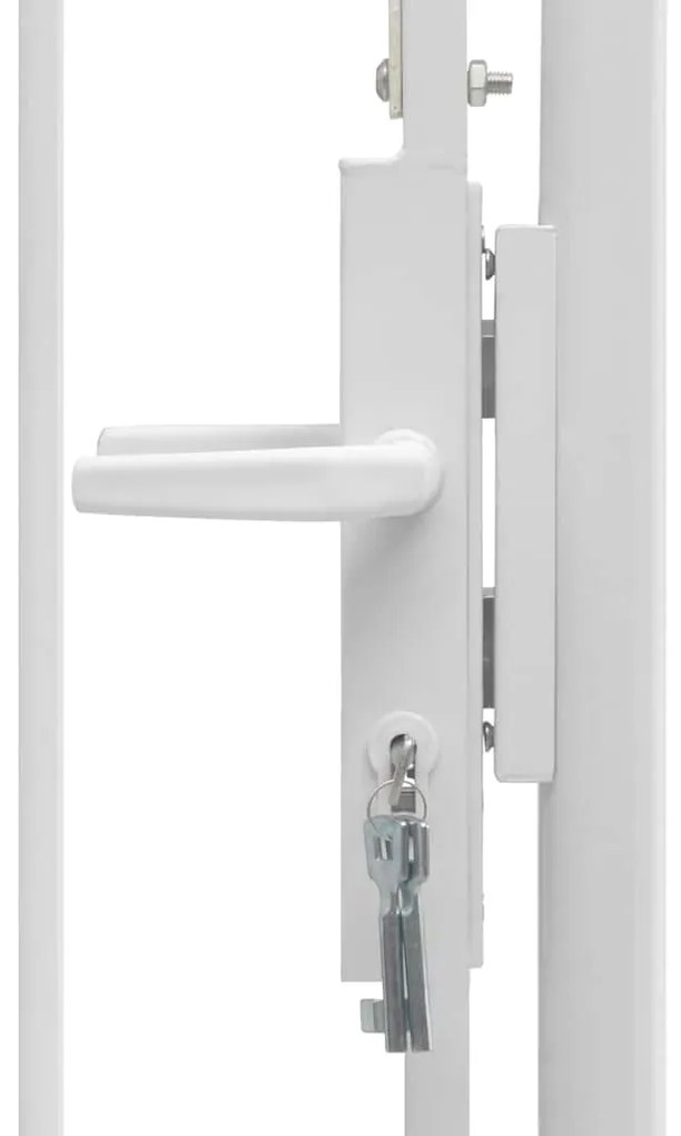 vidaXL Καγκελόπορτα Λευκή 1 x 1,75 μ. Ατσάλινη