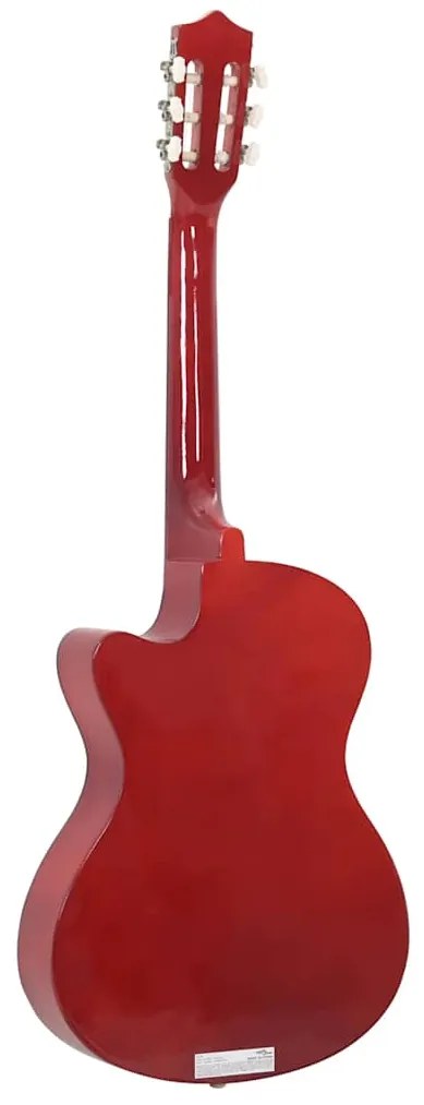 vidaXL Ακουστική Κιθάρα Western Cutaway Σετ 12 Τεμ. 6 Χορδές 38&quot;