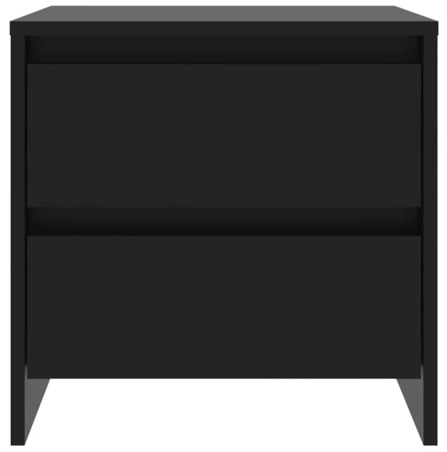 vidaXL Κομοδίνα 2 τεμ. Μαύρα 45 x 34,5 x 44,5 εκ. από Μοριοσανίδα