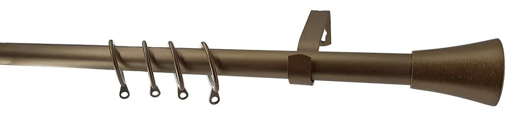 Κουρτινόξυλο Φ19mm Μονό Επεκτεινόμενο 120-210cm Με Άκρα Grace Gold Mat 999164