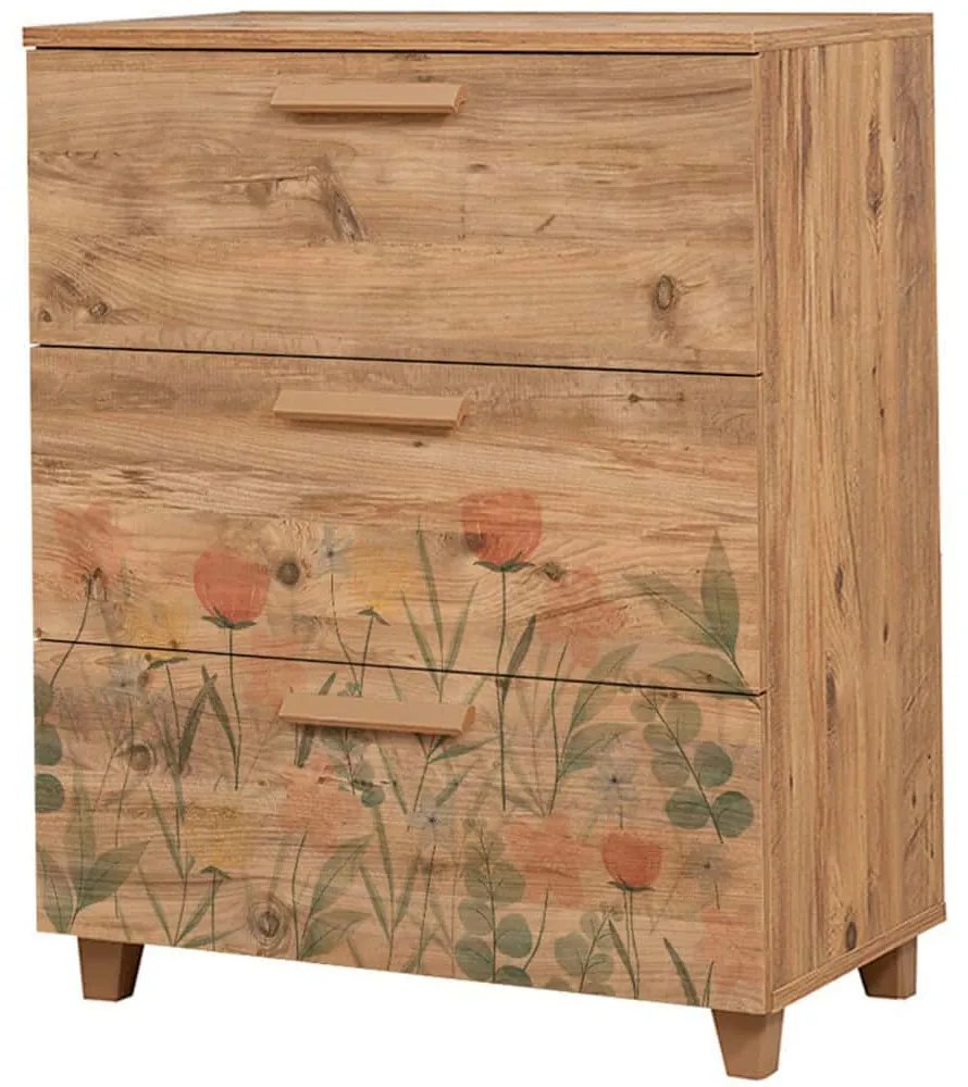 Συρταριέρα Leva Gravis Tulip 869VEL3489 80x43x95cm Multi