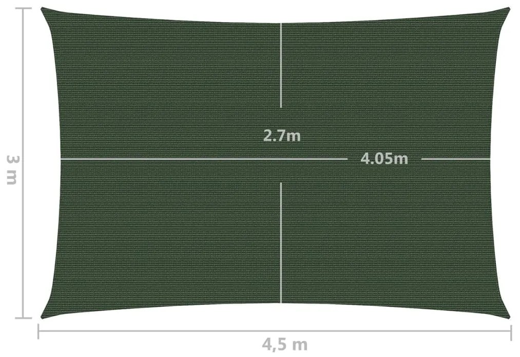 ΠΑΝΙ ΣΚΙΑΣΗΣ ΣΚΟΥΡΟ ΠΡΑΣΙΝΟ 3 X 4,5 Μ. ΑΠΟ HDPE 160 ΓΡ./Μ² 311458