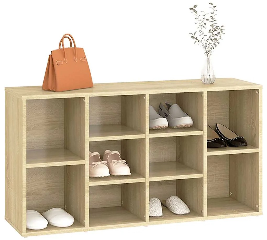 vidaXL Παπουτσοθήκη Sonoma Δρυς 103 x 30 x 55 εκ. από Επεξ. Ξύλο