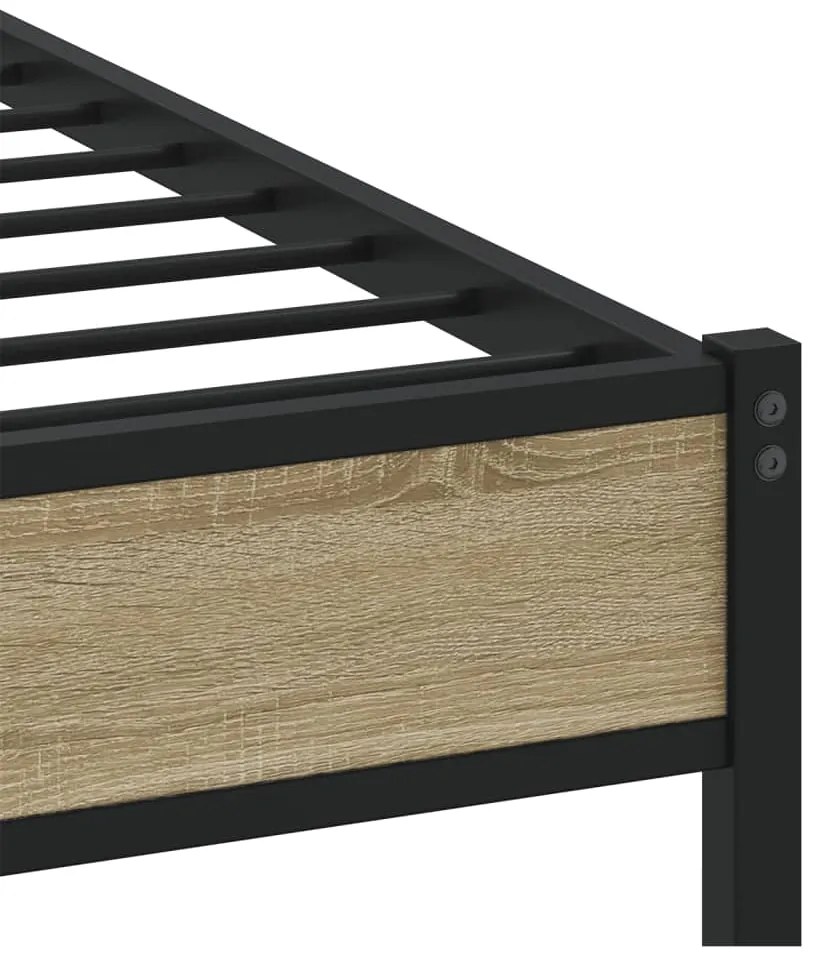 vidaXL Πλαίσιο Κρεβατιού Χωρ. Στρώμα Sonoma Δρυς 140x190εκ. Επ. Ξύλο