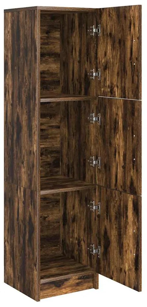 vidaXL Highboard Καπνιστό Δρύς 31.5 x 32 x 122.5 εκ