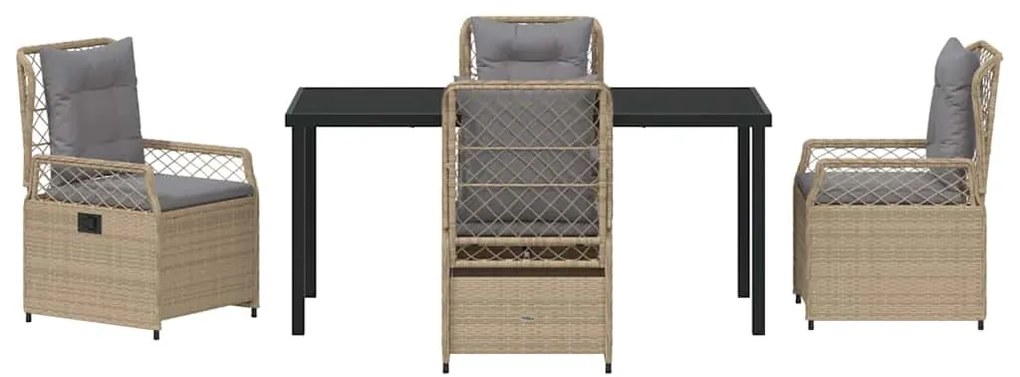 vidaXL Σέτ φαγητού για κήπο 5 pcs Μπέζ και Ανοιχτό Γκρι