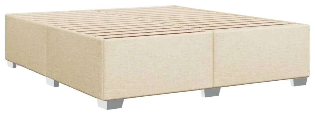 ΚΡΕΒΑΤΙ BOXSPRING ΜΕ ΣΤΡΩΜΑ ΚΡΕΜ 180X200 ΕΚ. ΥΦΑΣΜΑΤΙΝΟ 3285965