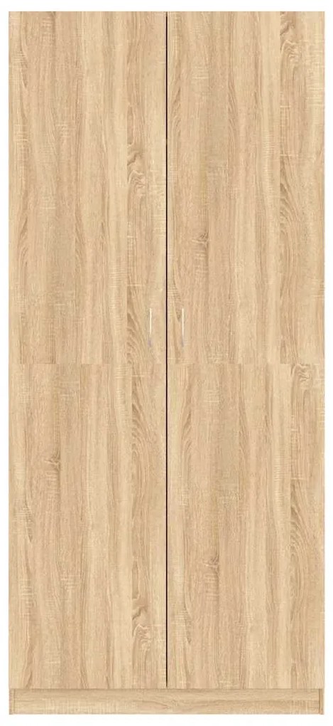 vidaXL Ντουλάπα Χρώμα Sonoma Δρυς 90 x 52 x 200 εκ. από Επεξ. Ξύλο