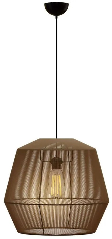 Φωτιστικό Οροφής MEC-80347BROWN Φ39x120cm 1xΕ27 40W Brown Aidonitsa