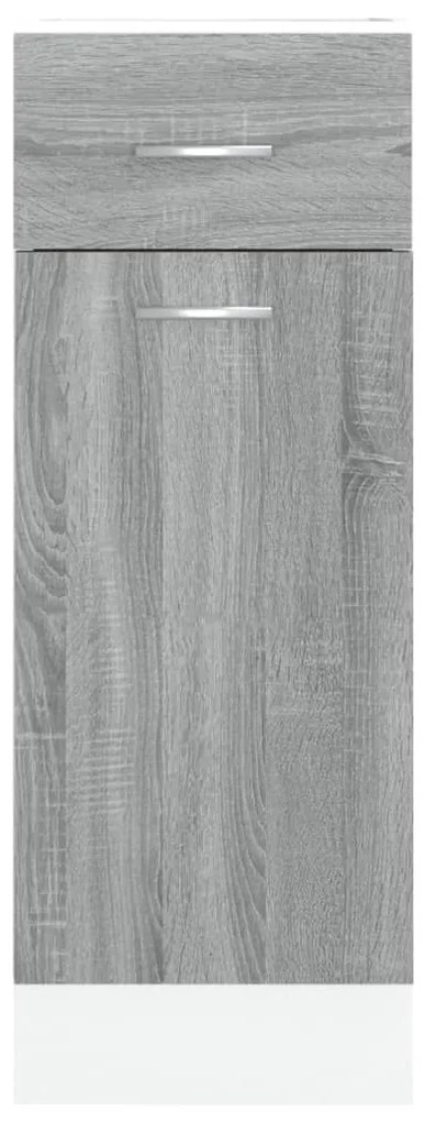 Έπιπλο Με Συρτάρι Γκρι Sonoma 30x46x81,5 εκ. Επεξεργασμένο Ξύλο - Γκρι