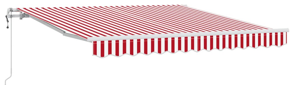 vidaXL Ανασυρόμενη Τέντα Κόκκινη και Λευκή 300x250 εκ.