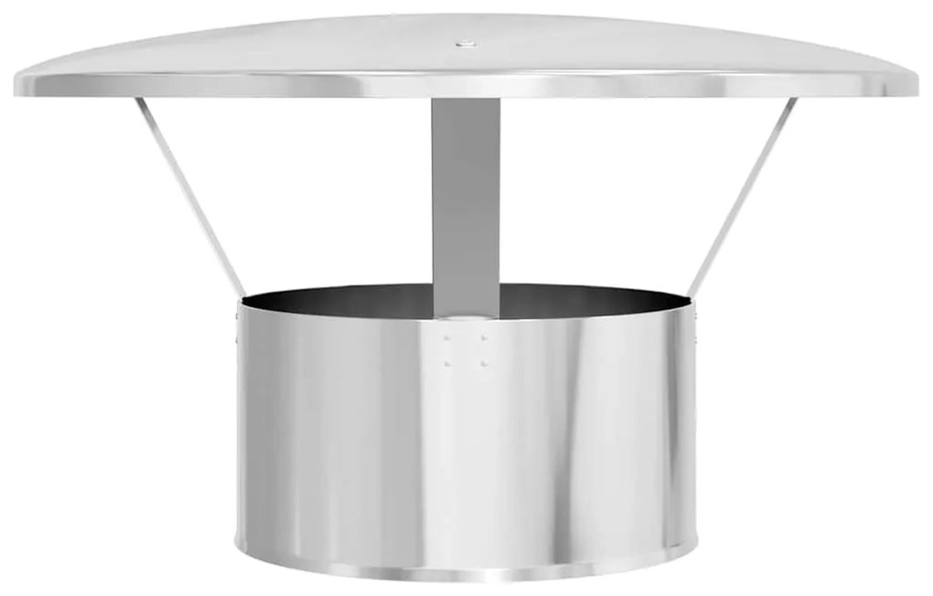 vidaXL Κάλυμμα Βροχής Καμινάδας Ασημί 35 x 35 x 20 εκ