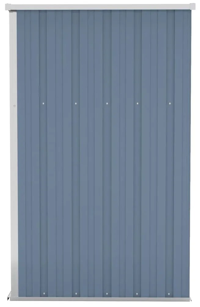 vidaXL Αποθήκη Κήπου Επιτοίχια Γκρι 118x100x178 εκ. Γαλβ. Χάλυβας