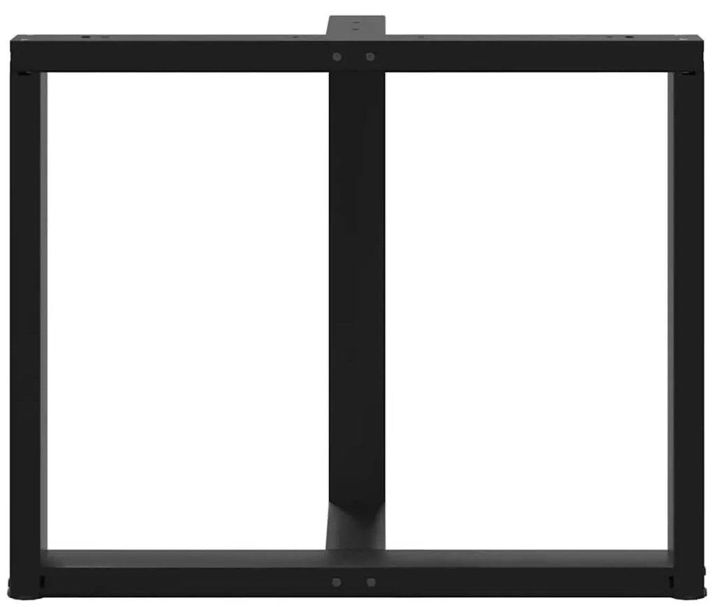 vidaXL Πόδια Τραπεζαρίας σε Σχήμα Τ, 2 τεμ. Μαύρο 100x35x(72-73) εκ. Ατσάλι