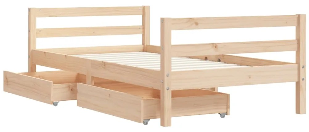 vidaXL Πλαίσιο Παιδικού Κρεβατιού με Συρτάρια 80x160 εκ. Ξύλο Πεύκου