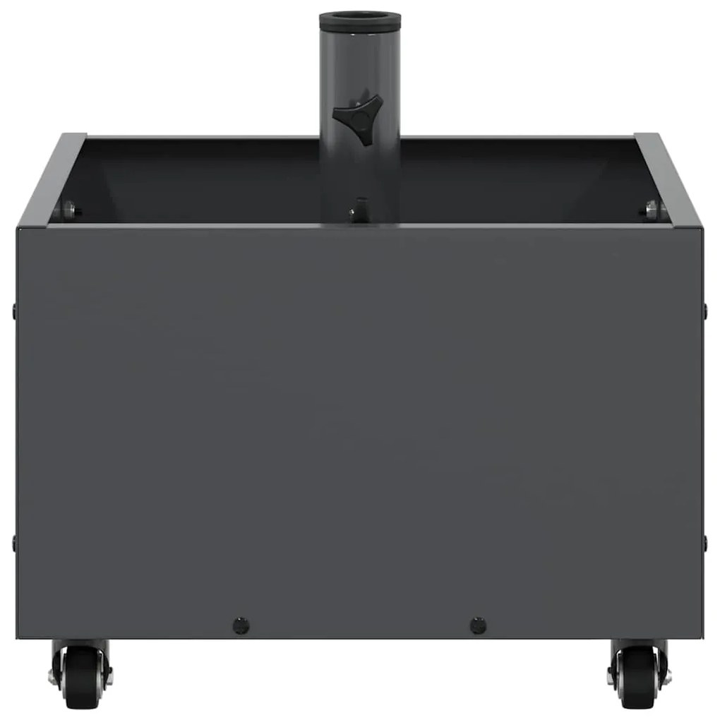 vidaXL Βάση Παρασόλ με Γλάστρα Ανθρακί 45 x 45 x 45 cm Ατσάλι
