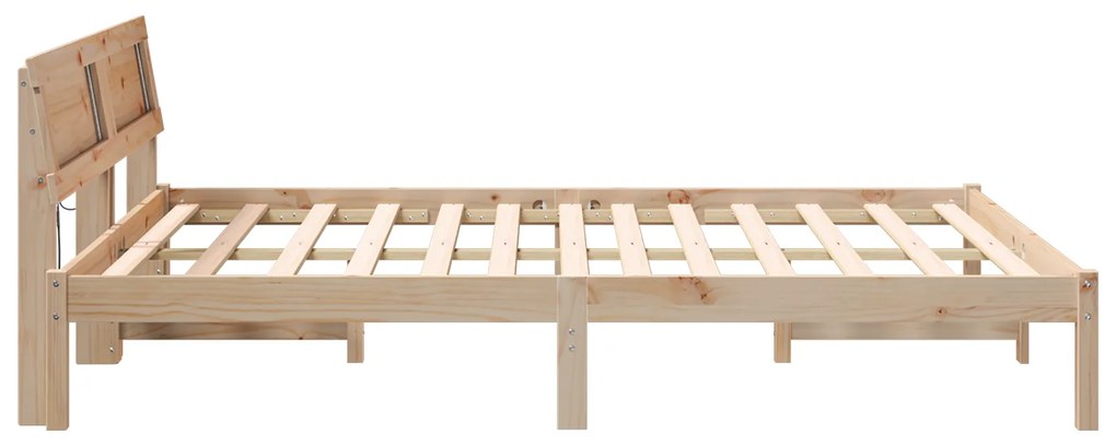 vidaXL Σκελετός Κρεβατιού Καφέ 140 x 200 cm Ξύλο πεύκου