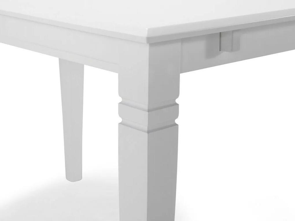 Τραπέζι Bloomington 125, Άσπρο, 74x80x120cm, 26 kg, Ξύλο, Ξύλο: Καουτσούκ | Epipla1.gr