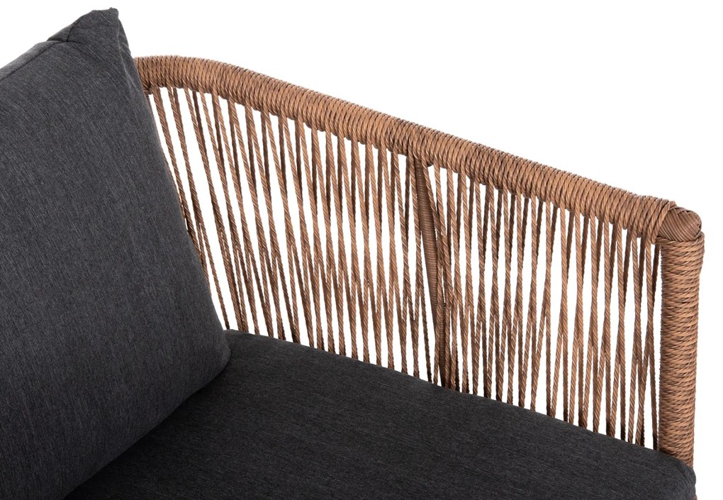 ΣΑΛΟΝΙ ΕΞ.ΧΩΡΟΥ 4ΤΜΧ FREJA HM6057.03 ΑΛΟΥΜ.ΑΝΘΡΑΚΙ-PE RATTAN ΜΠΕΖ-ΑΝΘΡΑΚΙ ΜΑΞΙΛΑΡΙΑ