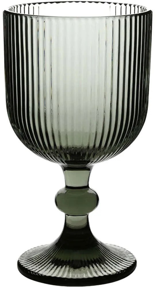 Ποτήρια Κρασιού Κολωνάτα (Σετ 6Τμχ) 8435-01 350ml Smoke Ankor Γυαλί