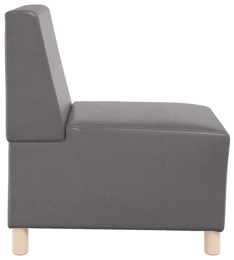 vidaXL Μοναδικός Καναπές χωρίς Χερούλια 3 pcs Γκρι 55 x 74 x 82 εκ.