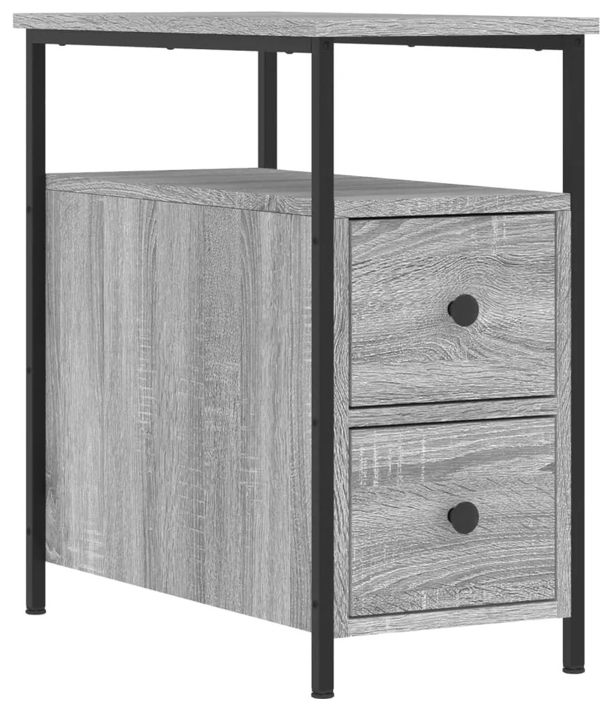 vidaXL Κομοδίνα 2 τεμ. Γκρι Sonoma 30 x 60 x 60 εκ. από Επεξεργ. Ξύλο