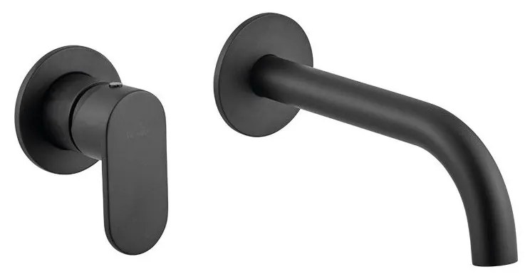Armando Vicario Slim Black Matt Μπαταρία Νιπτήρος Εντοιχισμού 2 Οπών 500045-400