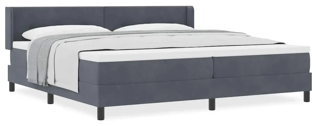 vidaXL Κρεβάτι με Ελατήρια και Στρώμα Μαύρο 100x200 εκ. Βελούδο