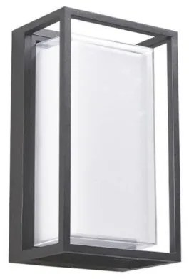 Απλίκα Φωτιστικό Τοίχου LED 15W Σκούρο Γκρι ΙΡ65 24,5cm Nikao 4321900 Viokef-4321900-Ανθρακί 4321900