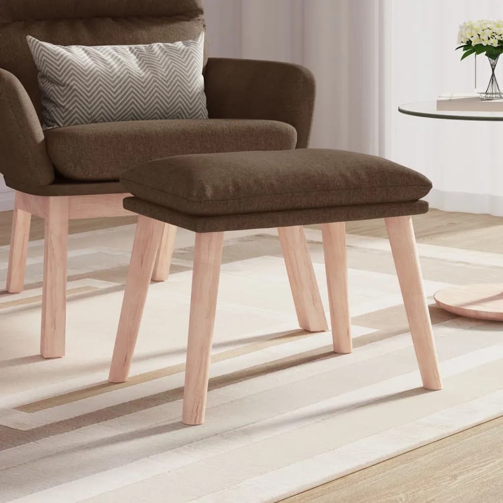 vidaXL Υποπόδιο Καφέ 45 x 29,5 x 35 εκ. Υφασμάτινο