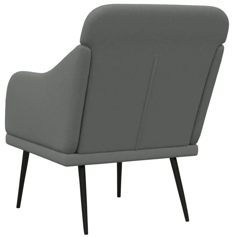 vidaXL Πολυθρόνα Σκούρο Γκρι 63 x 76 x 80 εκ. Υφασμάτινη