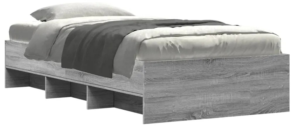 vidaXL Πλαίσιο Κρεβατιού Γκρι Sonoma 100x200 εκ. Επεξεργασμένο Ξύλο