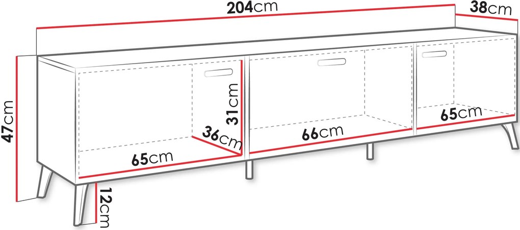 Έπιπλο τηλεόρασης Picru 3D-Leuko Gualistero