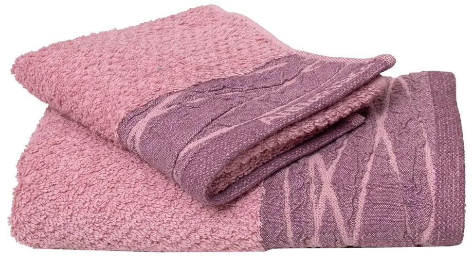 Πετσέτα Nefeli 3 Lilac Pink Anna Riska Προσώπου 50x100cm 100% Cotton