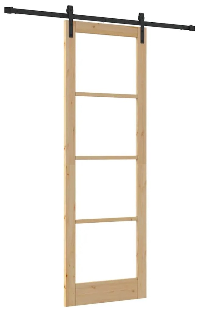 vidaXL Συρόμενη Πόρτα ORKDAL Καφέ 78 x 232 cm Μασίφ ξύλο πεύκου