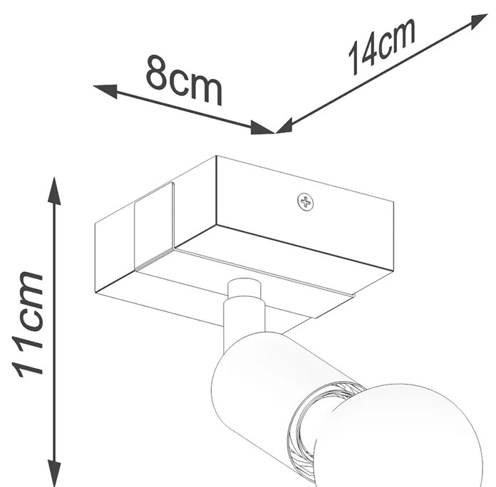 Sollux Φωτιστικό οροφής Zuca 1,1xE27/15w, Χρώμα μαύρο/ ξύλο