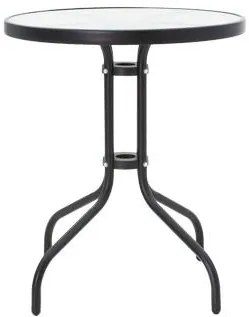 Σετ Κήπου Τραπεζαρία Watson-Chari 3 τεμ Μεταλλικό Μαύρο 60x60x70 εκ.