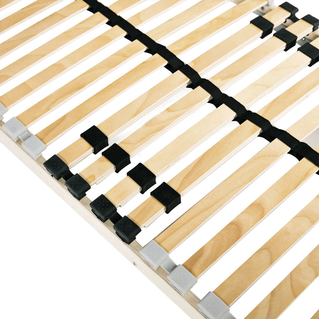 vidaXL Βάση κρεβατιού με λάμες Καστανό 70 x 190 cm Στερεό Ξύλο Μηλιάς