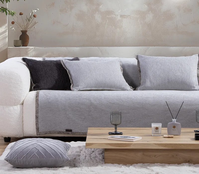 Ριχταρι Πολυθρονας New Tanger L.Grey/Ecru 180Χ180 Nef-Nef Homeware