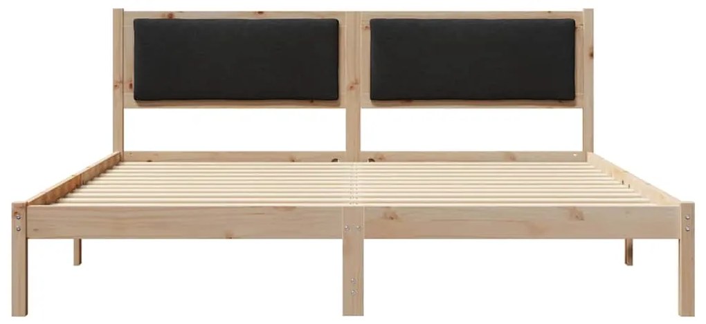 vidaXL Σκελετός Κρεβατιού Μαύρο 200 x 200 cm Στερεά ξυλεία πεύκου
