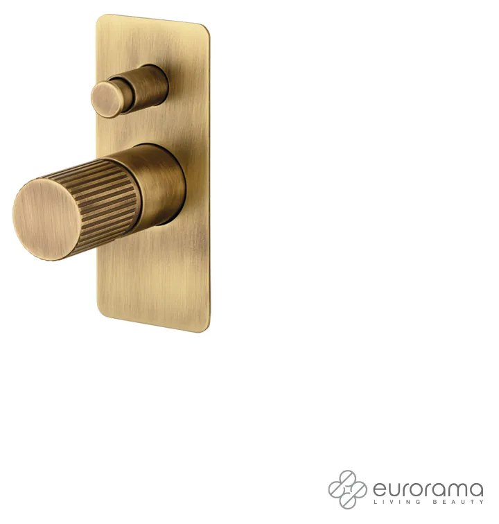 Eurorama OSO Μίκτης εντοιχισμού 2 εξόδων με εκτροπέα Bronze Brushed