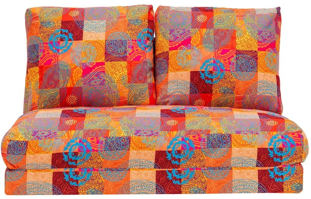 Πουφ Διθέσιο Αναδιπλούμενο Taida 859FTN2705 120x68x62cm Multi