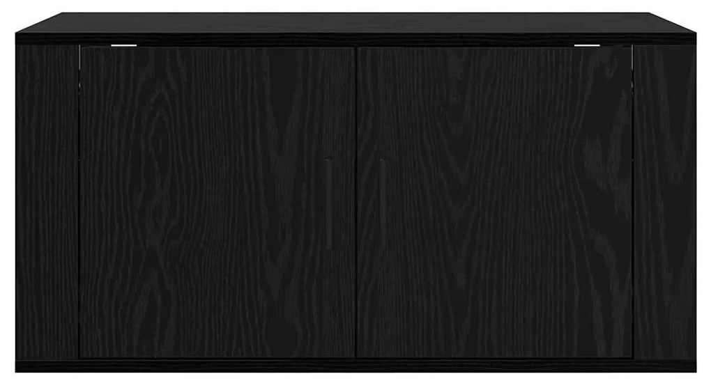 vidaXL Κρεμαστό Ντουλάπι Τηλεόρασης Μαύρη δρυς 80 x 34.5 x 40 εκ