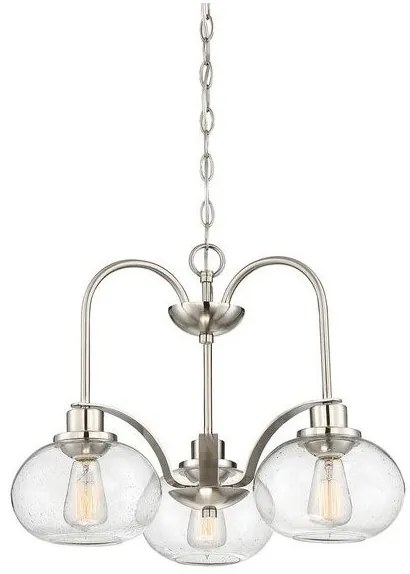 Πολυέλαιος Κρεμαστό Φωτιστικό 3xE27 Trilogy Elstead Lighting-QZ-TRILOGY3-BN-Νίκελ Ματ QZ-TRILOGY3-BN