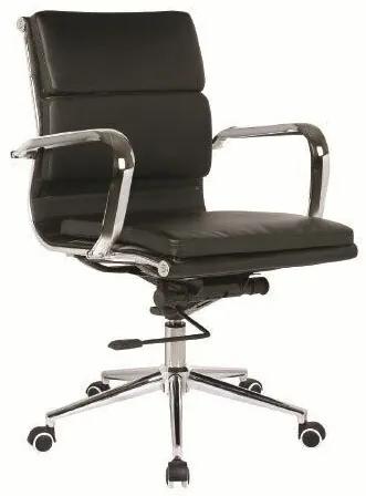 Καρέκλα γραφείου Mesa 302, Μαύρο, 95x55x63cm, 14 kg, Με ρόδες, Με μπράτσα, Μηχανισμός καρέκλας: Κλίση | Epipla1.gr