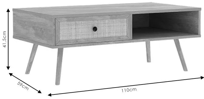 Τραπέζι σαλονιού Oslo sonoma 110x59x41,5εκ 110x59x41.4 εκ.
