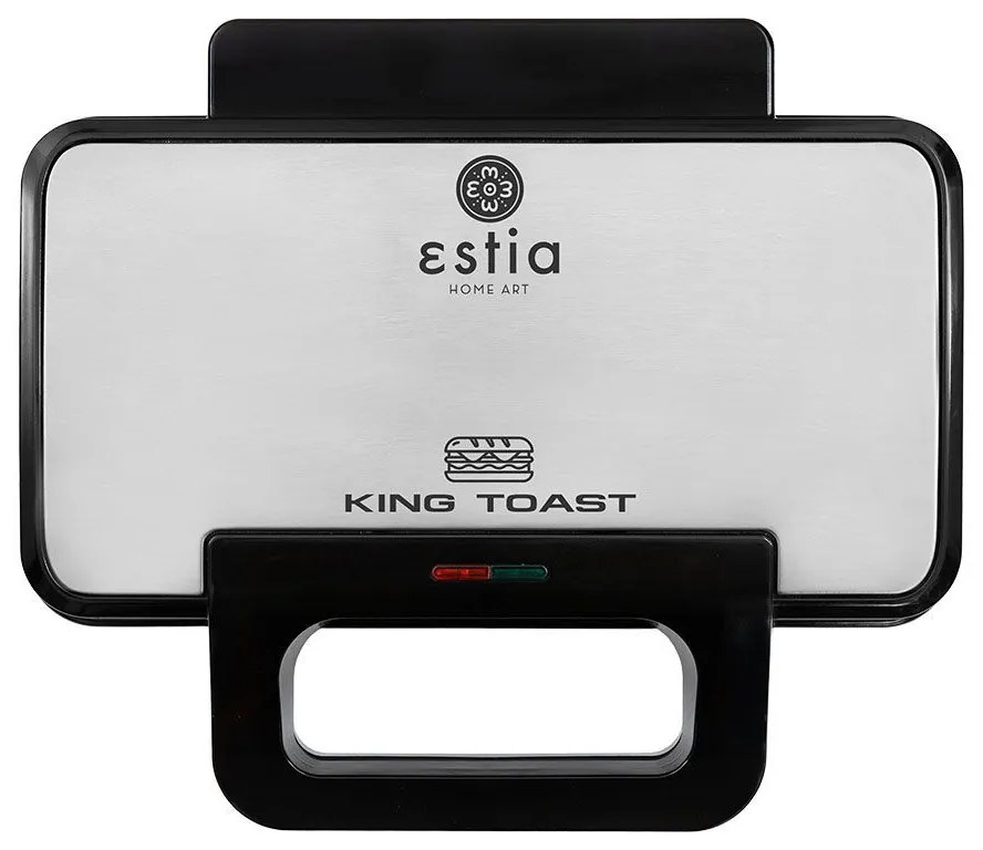 Τοστιερα King Toast 2 Θέσεων 900W Με Βαθιες Αποσπωμενες Αντικολλητικες Πλακες - Estia