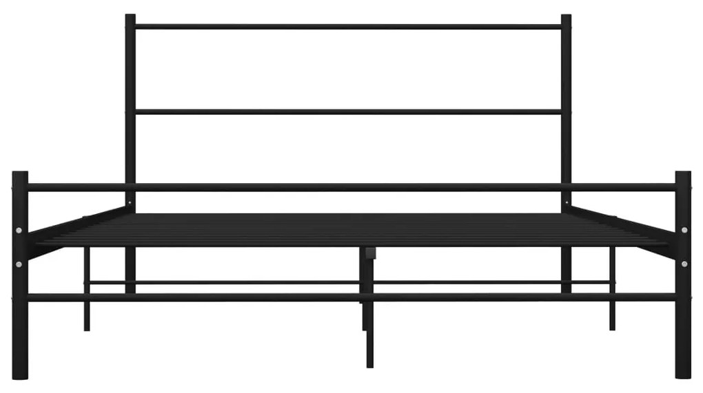 vidaXL Πλαίσιο Κρεβατιού Μαύρο 160 x 200 εκ. Μεταλλικό